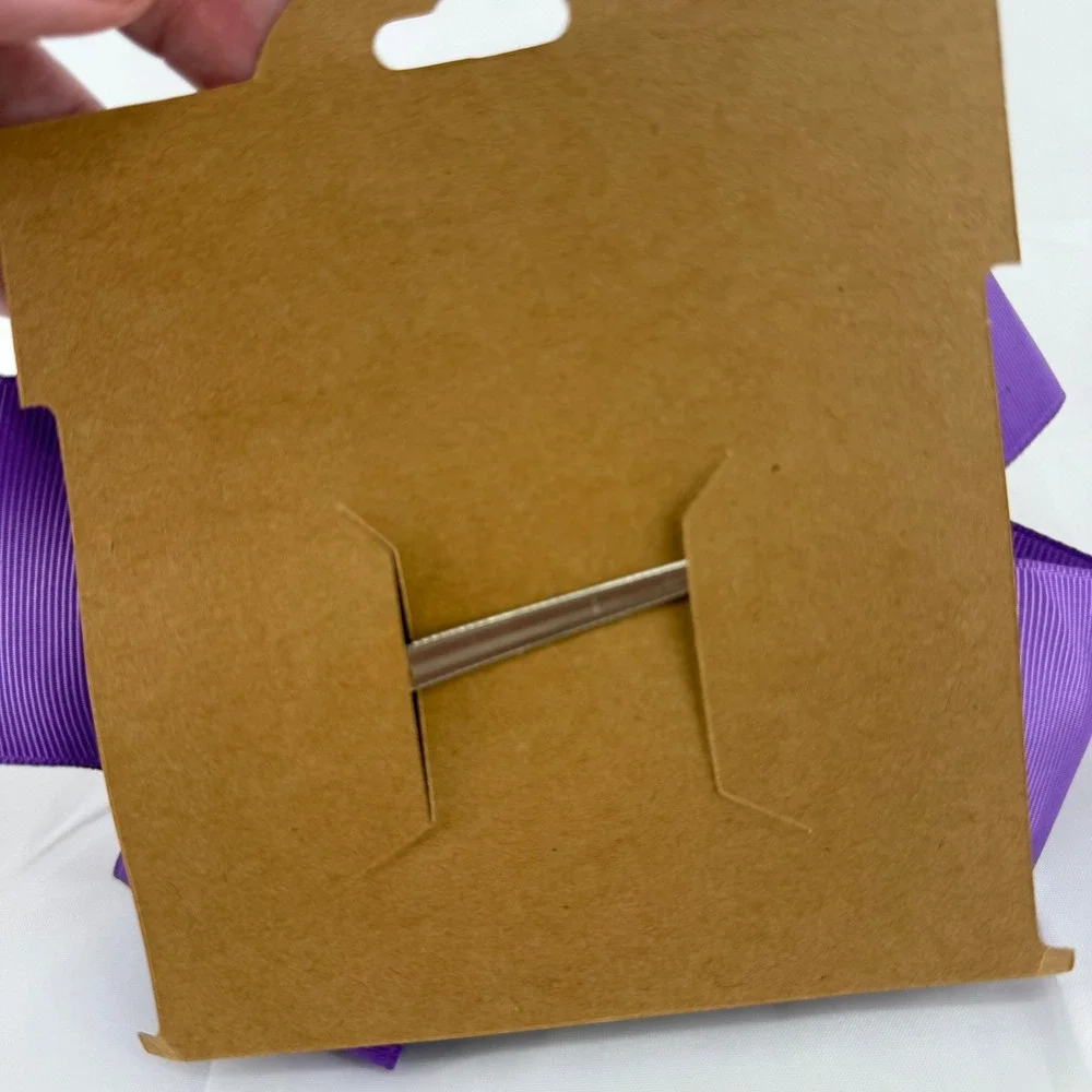 Halloween‎ Hair Bow Purple Grosgrain Ribbon Pumpkin Ghost Bat Hair Clip